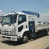 कार्गो Camiones Camioneta इस्तेमाल किया जापान ISUZU अच्छी हालत क्रेन ट्रक