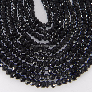 Brin de perles en spinelle naturelle noire, 14 pouces, à facettes, 3mm, 1 pièce - Product Image 2