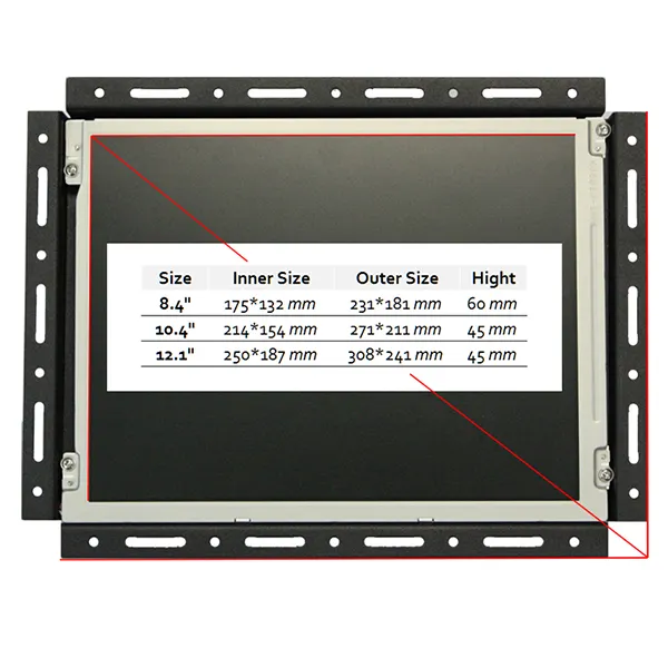 Convertisseur de fréquence 3.4 RGB, MDA, CGA, ing vers VGA, avec écran LCD à cadre ouvert