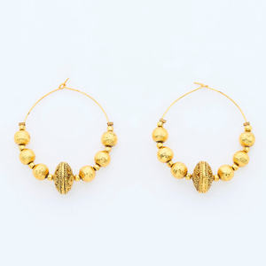 Pendiente tradicional de Bali étnico chapado en oro antiguo-14913 - Product Image 1