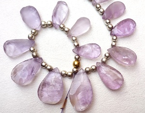 <b>Top</b> Quality 1 Strand Natural <b>Pink</b> Pear Shape Handcut Rough Ametrine Gemstone Collection Style Cut Wholesale - Product Image 4