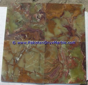 Màu xanh đậm/đa màu xanh lá cây Onyx slab gạch kích thước tiêu chuẩn Chéo Cắt đánh bóng sàn đá cẩm thạch tự nhiên kỹ thuật phòng tắm nhà bếp - Product Image 4