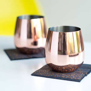 Gobelet à eau en cuivre de haute qualité au meilleur prix, lot de deux tasses en métal avec cadeau fini cuivre, fabricant fabriqué et exporté - Product Image 3