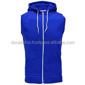 Sweats à capuche sans manches de haute qualité pour hommes imperméable anti-rides polyester fourniture OEM avec des conceptions d'impression 3D unies conception doublée - Product Image 1