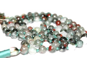 Collar anudado con borlas para Yoga, piedra Natural de meditación de 8mm, hecha a mano, 108 cuentas para oración - Product Image 2