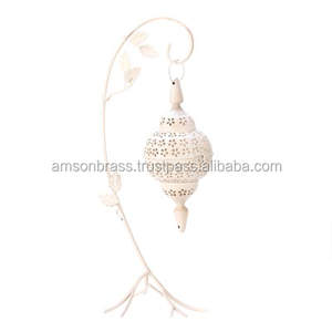 โคมไฟเทียนทีไลท์โคมไฟวินเทจสีทองทำจากสเตนเลสสูงตกแต่งโต๊ะกลาง - Product Image 2