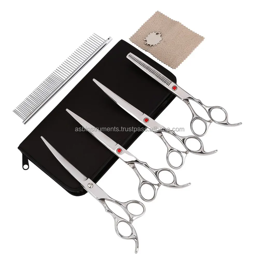 New 2020 Silver Dog Grooming Scissors / Pet Grooming Set / Grooming Scissors Kit Pet Cleaning & Grooming Products Grooming Tools