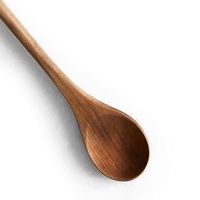 Offres spéciales Réutilisable Écologique Ustensile De Cuisine En Bois Huile De Cuisson Louche À Soupe Cuillère Long Manche En Bois Espace Sac Minimaliste OEM