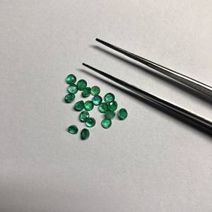 Fournisseur de pierres précieuses calibrées en vrac à taille ronde à facettes en émeraude zambienne naturelle de 3mm à prix d'usine en gros, boutique en ligne, vente de bricolage - Product Image 1