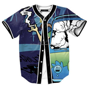 Night Wolf Over Shirts Baseball Jersey Single Breasted Buttons Men <b>3D</b> <b>Print</b> Summer Jersey For Team Jersey - Product Image 2
