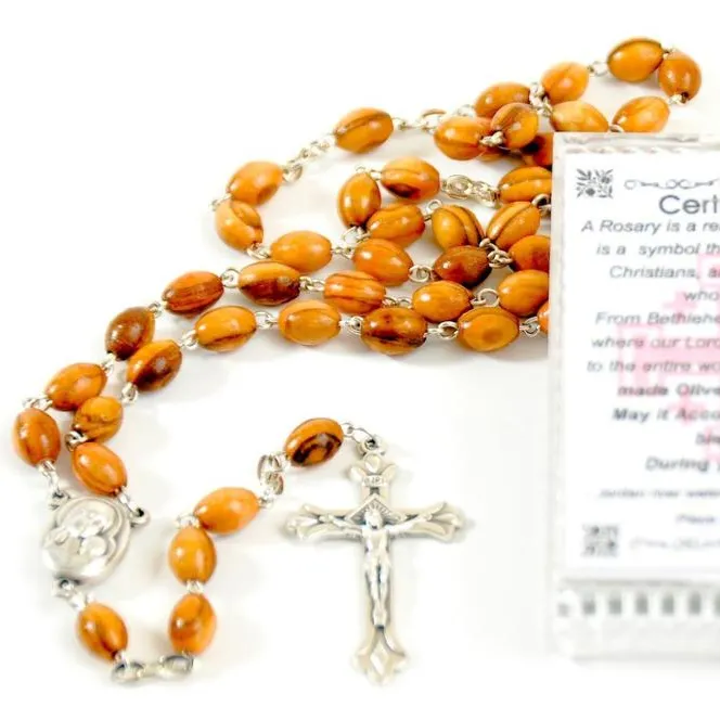 Handgemachte Rosenkranz perlen aus Oliven holz aus Jerusalem
