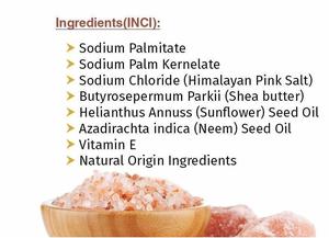 Jabón en Barra de Sal Rosa del Himalaya, Cúrcuma Orgánica y Neem, Jabón Purificante de Neem y Cúrcuma, Jabón Natural de Sal Rosa del Himalaya - Product Image 3