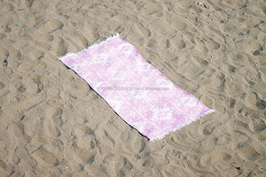 PEST-KLM-PNK double couche Kilim impression Hammam serviette taille adulte couleur rose coton matériel Dobby Style turc fait bain plage utilisation - Product Image 4