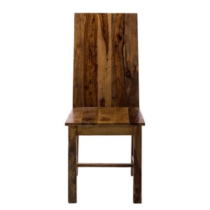 Juego de dos sillas de comedor de madera Sheesham con marco de metal para muebles de hogar - Product Image 2