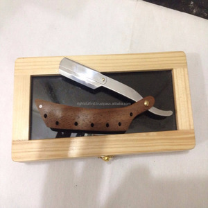 Maquinilla de afeitar de madera para Barbero, profesional, de marca privada - Product Image 1