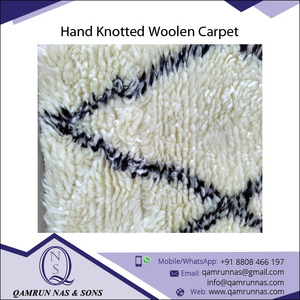 Tapis de salle de bain luxueux en laine nouée à la main, gris géométrique, pour la prière et l'usage domestique, tapis et ensembles - Product Image 3