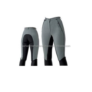 Pantalones de montar de cuero duraderos para mujer de dos tonos - Product Image 6