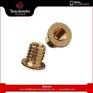 Écrous à insérer en laiton de taille M10 Écrous à vis à tête en laiton poli d'Inde - Product Image 4