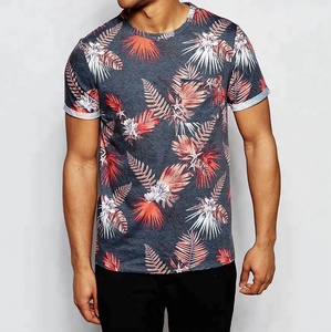 Camiseta de cuello ajustado regular informal de talla grande a la moda para hombre, supersuave, transpirable, personalizado, estampado de sublimación de punto - Product Image 4