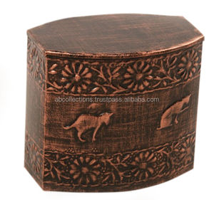 โกศรูปสัตว์เลี้ยงทำจากทองแดงโกศสำหรับสัตว์เลี้ยงขี้เถ้าโกศแปดด้านออกแบบโกศสุนัขขี้เถ้าโกศ - Product Image 4