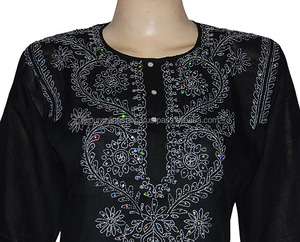 Broderie jaipuri coton haut tunique - Product Image 2