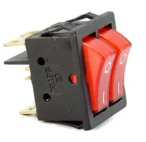 high quality rocker double switch with light