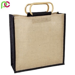 Bolso de algodón y lino para compras, bolsa de lona de muselina personalizada, Natural y en blanco - Product Image 4