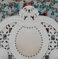 Mueble tallado en blanco para boda, 1 asiento