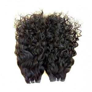 Vente en gros d'extensions de cheveux naturels bouclés indiens vierges non traités faisceaux de style vague perruques - Product Image 6