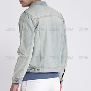 ปรับแต่งการออกแบบผ้าฝ้ายยีนส์แจ็คเก็ตล้างหินแฟชั่นใหม่แขนยาวผู้ชายเสื้อแขวนหน้าหนาวด้วยการออกแบบโลโก้ของคุณเอง - Product Image 6