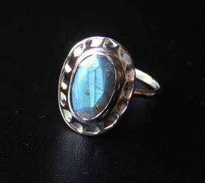 Haute qualité à la mode à la main ronde Labradorite déclaration anneau pour les femmes en argent Sterling pierres précieuses bijoux fins en gros quantité - Product Image 3