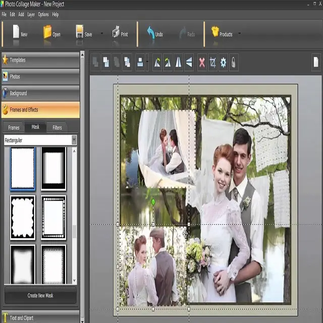 Logiciel effets de Photo 3D écran vert, noir, pour photographie de mariage