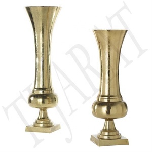 HOT SELLING <b>TALL</b> UNIQUE DESIGNER FLOOR METAL <b>FLOWER</b> <b>VASE</b> LONG <b>VASE</b> HOME DECOR LUXURY <b>VASE</b> CUSTOM LOGO - Product Image 2