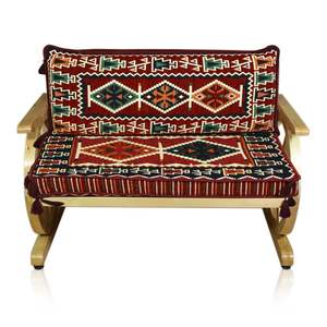 Meuble de marque en bois mah-jong, ensemble de coussins arabes - Product Image 3