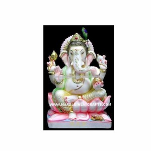White Marble Ganesha Statue - Product Image 1