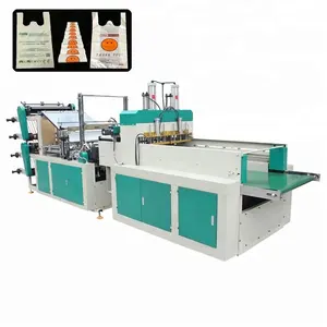 High Speed Vest Shopping Tshirt Plastic Biodegradable Bag Making Machine