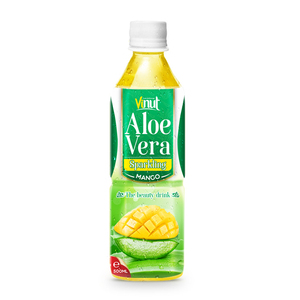 Bouteille en PET d'aloe vera, 500ml, eau scintillante avec saveur manga, produit de beauté, vin, usine - Product Image 1