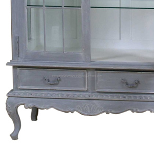 Mueble de Salón Estilo Francés, Vitrina con 2 Puertas de Cristal - Muebles Pintados Estilo Provincial Francés de Indonesia - Product Image 4
