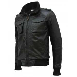 Nouvelle vente en gros conception personnalisée logo personnalisé veste de mode en cuir pour hommes - Product Image 6