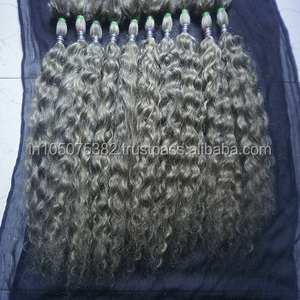 Pelo gris crudo indio sin procesar de la India para precios de fábrica - Product Image 2