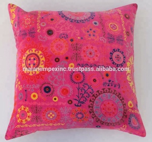 Latest Elegant Suzani Design Print Cotton <b>Velvet</b> Square <b>Cushion</b> <b>Cover</b> Home Textile Pillow Cases Wholesale - Product Image 3