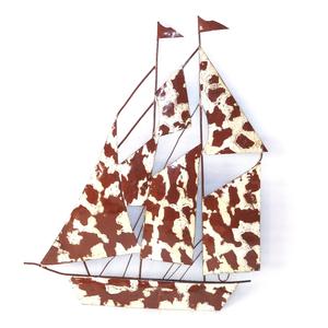 Ornement en forme de bateau antique Figure décorative en métal de style Art déco en cuivre PC plomb marbre acier pour décoration intérieure et cadeaux - Product Image 1