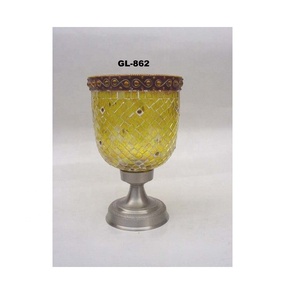 Matt <b>Silver</b> Hurricane Candle <b>Lamp</b> for Party Decoration - Product Image 3