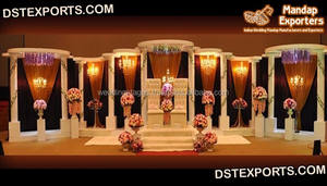 Pilier à bouteilles en cristal pour mariage, or et argent, pour spectacle, mariage élégant, ouvert sur scène - Product Image 5