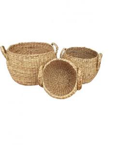 Best Seller Large Handwoven <b>Water</b> <b>Hyacinth</b> Storage <b>Basket</b> High Quality Handles Sustainable Home Laundry Clothes <b>Basket</b> Handmade - Product Image 6