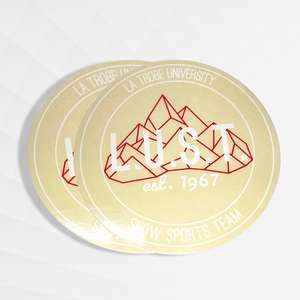 Adhesivo de vinilo de PVC de alta calidad, logotipo de empresa de marca personalizado, gran oferta, etiquetas para exteriores de forma redonda - Product Image 3