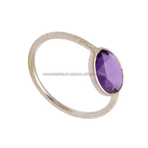 Bague en argent sterling 925 avec pierre précieuse d'améthyste pourpre véritable Fine Handmade Wholesale Jewelry Wholesale Manufacture Casa De Plata - Product Image 3