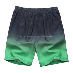 กางเกงว่ายน้ำขาสั้นผู้ชายกางเกงชายหาดสีทึบกางเกงว่ายน้ำแห้งเร็วกางเกงว่ายน้ำแบบผูกเชือก100% ผ้าโพลีเอสเตอร์สำหรับฤดูร้อน - Product Image 2