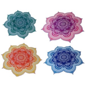 Ombre mandala redondo étnico arte decorativo indio redondo Hippie playa tiro picnic toalla gitana Yoga tapiz Mandala colgante de pared - Product Image 4