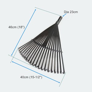 20 Tine Steel Wood Handle Eco-friendly Painting Garden Leaf <b>Rake</b> for Grass and Lawn Care - Product Image 2